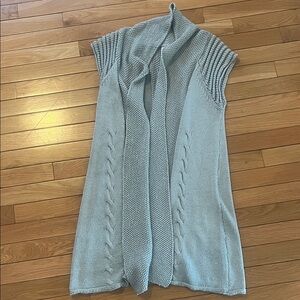 Monoreno Grey Textured Knit Cardigan